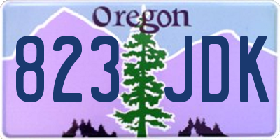 OR license plate 823JDK