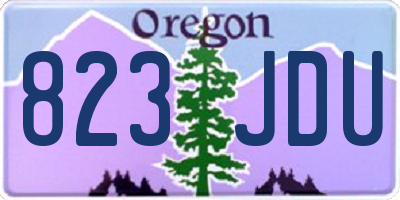 OR license plate 823JDU