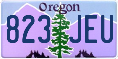 OR license plate 823JEU
