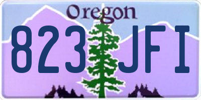 OR license plate 823JFI