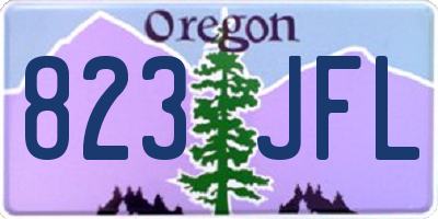 OR license plate 823JFL