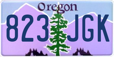 OR license plate 823JGK