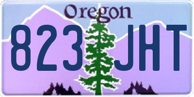OR license plate 823JHT
