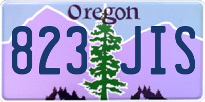 OR license plate 823JIS