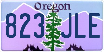OR license plate 823JLE