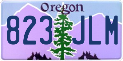 OR license plate 823JLM