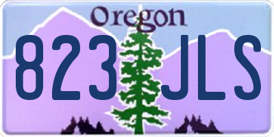 OR license plate 823JLS