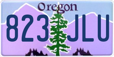 OR license plate 823JLU