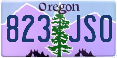 OR license plate 823JSO