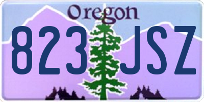 OR license plate 823JSZ