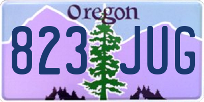OR license plate 823JUG