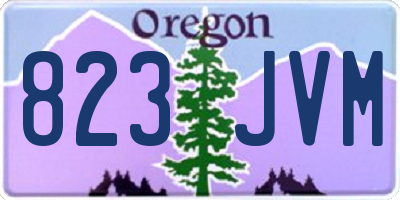 OR license plate 823JVM