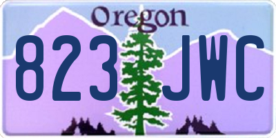 OR license plate 823JWC