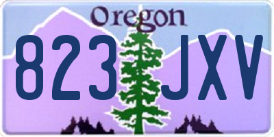 OR license plate 823JXV