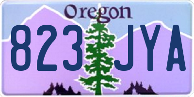 OR license plate 823JYA