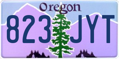 OR license plate 823JYT