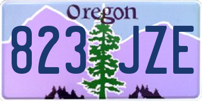 OR license plate 823JZE
