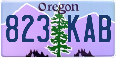 OR license plate 823KAB