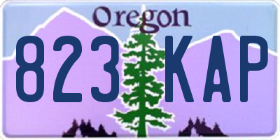 OR license plate 823KAP