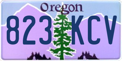 OR license plate 823KCV