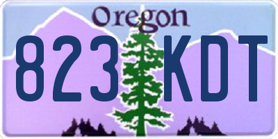 OR license plate 823KDT