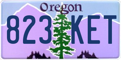 OR license plate 823KET