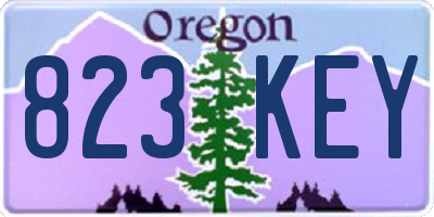 OR license plate 823KEY