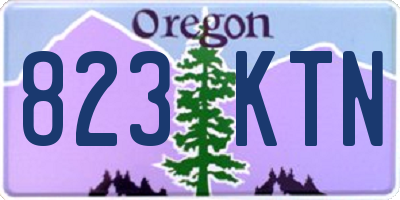 OR license plate 823KTN