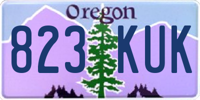 OR license plate 823KUK