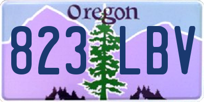 OR license plate 823LBV