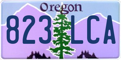 OR license plate 823LCA