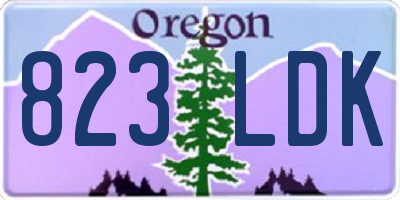 OR license plate 823LDK