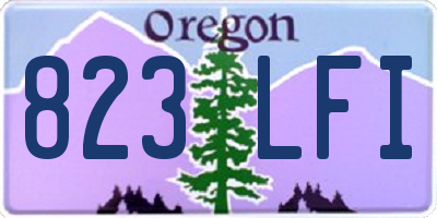 OR license plate 823LFI