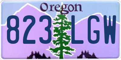 OR license plate 823LGW