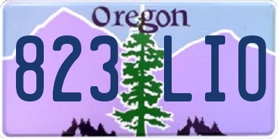 OR license plate 823LIO