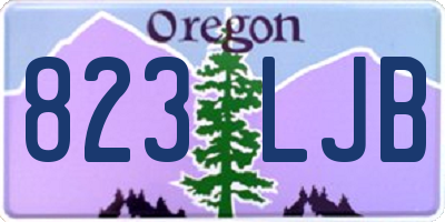OR license plate 823LJB
