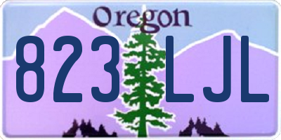 OR license plate 823LJL