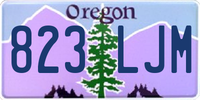 OR license plate 823LJM