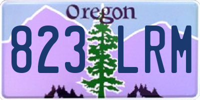 OR license plate 823LRM