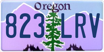 OR license plate 823LRV