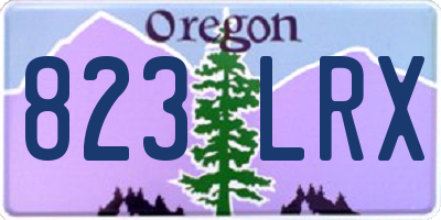 OR license plate 823LRX