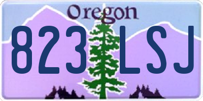 OR license plate 823LSJ