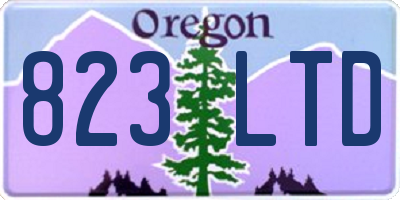 OR license plate 823LTD