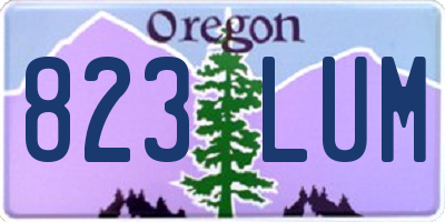 OR license plate 823LUM