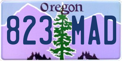 OR license plate 823MAD