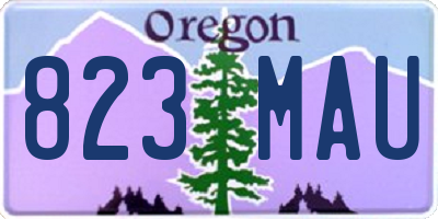 OR license plate 823MAU