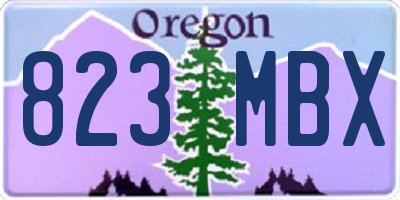 OR license plate 823MBX