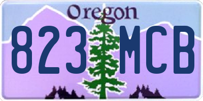 OR license plate 823MCB