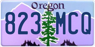 OR license plate 823MCQ