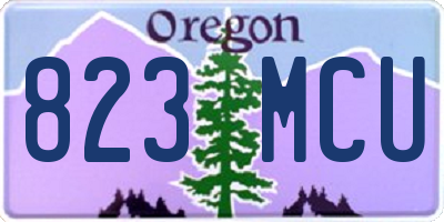 OR license plate 823MCU